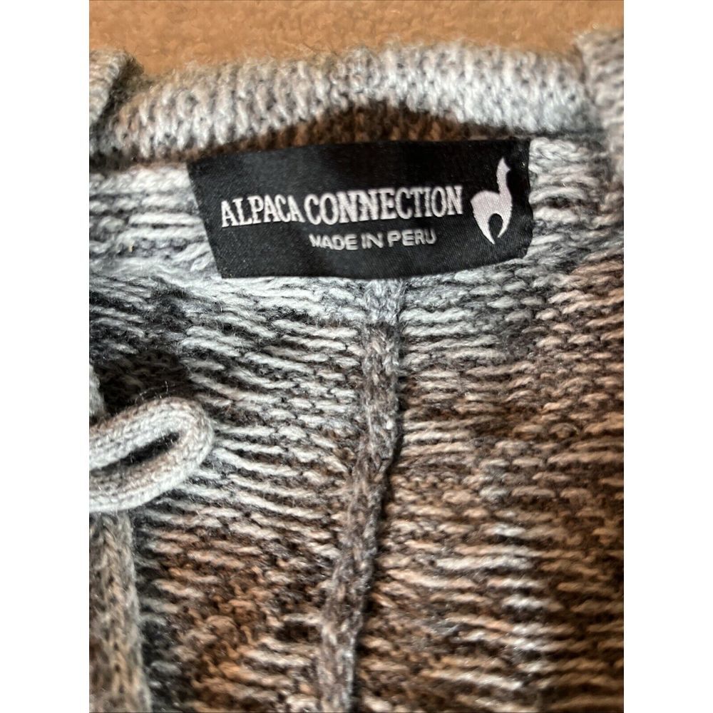 Alpaca Connection Sweater Hooded Cardigan Wooden Toggle Alpaca Wool Blend Poncho - Picture 5 of 11